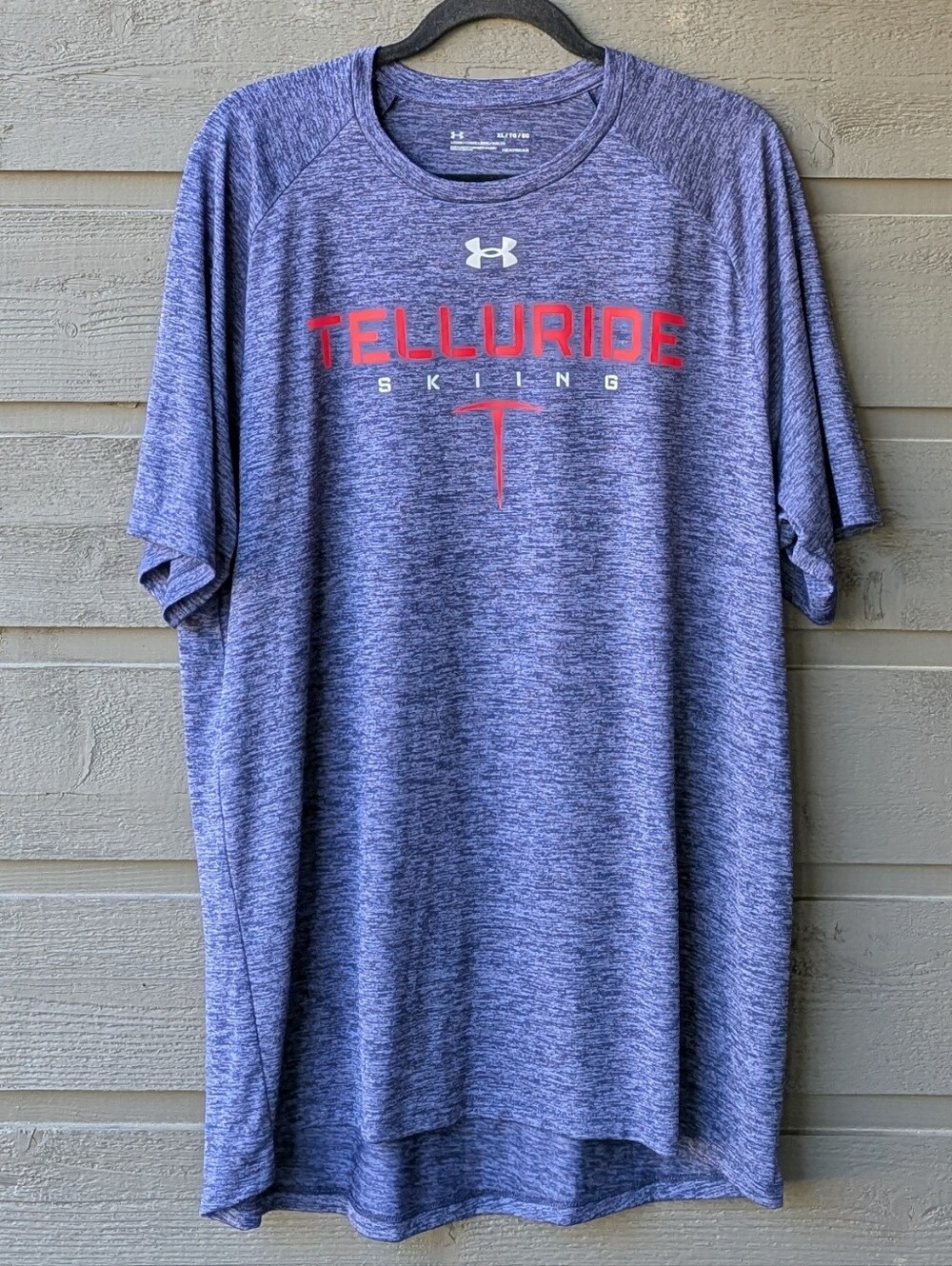 Under Armour Men’s Telluride Skiing Performance T-Shirt Size XL Blue Red